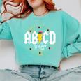 ABCD The Teacher Tour Last Day Of School Rockin' Teacher Comfort Colors Sweatshirt Chalky Mint