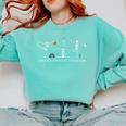 Adapted Physical Education Teacher Skeleton Sports Phys Ed Comfort Colors Sweatshirt Chalky Mint