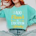 I Add Flavor To Education Literally Culinary Arts Teacher Comfort Colors Sweatshirt Chalky Mint I Add Flavor To Education Literally Culinary Arts Teacher Comfort Colors Sweatshirt Chalky Mint