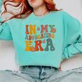 In My Advocating Era Advocate Autism Awareness Sped Teacher Men Women Kids Comfort Colors Sweatshirt Chalky Mint
