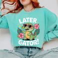 Alligator Later Gator Teacher Summer Last Day Fun Comfort Colors Sweatshirt Chalky Mint