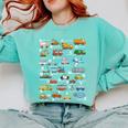 Alphabet Vehicles ABCs Learning Teachers Kids Boys Girls Comfort Colors Sweatshirt Chalky Mint Alphabet Vehicles ABCs Learning Teachers Kids Boys Girls Comfort Colors Sweatshirt Chalky Mint