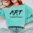 Art Teacher Comfort Colors Sweatshirt Chalky Mint
