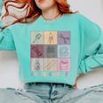 Art Teacher Life Retro Groovy Teaching Future Artists Comfort Colors Sweatshirt Chalky Mint