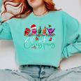 ASL Christmas Buffalo Plaid Teacher American Sign Language Comfort Colors Sweatshirt Chalky Mint ASL Christmas Buffalo Plaid Teacher American Sign Language Comfort Colors Sweatshirt Chalky Mint
