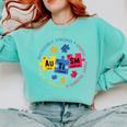 Autism Awareness Shirt Periodic Puzzle Science Teacher Men Women Kids Comfort Colors Sweatshirt Chalky Mint Autism Awareness Shirt Periodic Puzzle Science Teacher Men Women Kids Comfort Colors Sweatshirt Chalky Mint