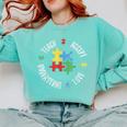 Autism Awareness Teacher Shirt Teach Accept Understand Love Comfort Colors Sweatshirt Chalky Mint