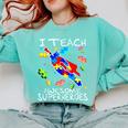 Autism Awareness Teacher I Teach Awesome Superheroes Comfort Colors Sweatshirt Chalky Mint Autism Awareness Teacher I Teach Awesome Superheroes Comfort Colors Sweatshirt Chalky Mint
