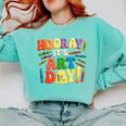 Back To School Hooray It's Art Day Art Teacher Artist Comfort Colors Sweatshirt Chalky Mint