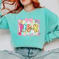 Back To School Pre-K Preppy Teacher Girl Comfort Colors Sweatshirt Chalky Mint Back To School Pre-K Preppy Teacher Girl Comfort Colors Sweatshirt Chalky Mint