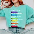 Back To School Teacher We Are Like A Box Of Crayons Comfort Colors Sweatshirt Chalky Mint Back To School Teacher We Are Like A Box Of Crayons Comfort Colors Sweatshirt Chalky Mint