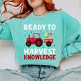 Back To School Teacher Farming Tractor Farmer Kids 100th Day Comfort Colors Sweatshirt Chalky Mint Back To School Teacher Farming Tractor Farmer Kids 100th Day Comfort Colors Sweatshirt Chalky Mint