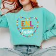 Back To School Tee ENL Teacher English New Language Squad Comfort Colors Sweatshirt Chalky Mint