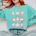 Ballet Ghost Ballet Dancer Spooky Dance Halloween Teacher Comfort Colors Sweatshirt Chalky Mint
