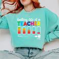Battery Life Of a Teacher Shirt Thanksgiving Teacher Comfort Colors Sweatshirt Chalky Mint Battery Life Of a Teacher Shirt Thanksgiving Teacher Comfort Colors Sweatshirt Chalky Mint