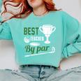 Best Teacher By Par Golf Golfer Comfort Colors Sweatshirt Chalky Mint