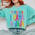 I Am Bilingual I Haha And Jaja Latina Latino Spanish Teacher Comfort Colors Sweatshirt Chalky Mint I Am Bilingual I Haha And Jaja Latina Latino Spanish Teacher Comfort Colors Sweatshirt Chalky Mint