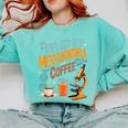 Biology Teacher Science Fueled By Mitochondria Coffee Comfort Colors Sweatshirt Chalky Mint