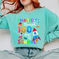 I Blasted Through 100 Days Of School 100th Day Teacher Kids Comfort Colors Sweatshirt Chalky Mint