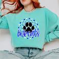 Blue Bobcats School Spirit Coquette Bow Mascot Teacher Comfort Colors Sweatshirt Chalky Mint Blue Bobcats School Spirit Coquette Bow Mascot Teacher Comfort Colors Sweatshirt Chalky Mint