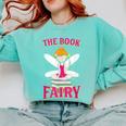 The Book Fairy Reading Teacher Librarian T-Shirt Comfort Colors Sweatshirt Chalky Mint