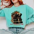 All Booked For Christmas Christmas Book Tree For Teacher For Men Women Kids Comfort Colors Sweatshirt Chalky Mint