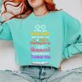 Books Reading English Teacher Student For Men Women Kids Comfort Colors Sweatshirt Chalky Mint