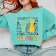 Braille Teacher Of The Visually Impaired Groovy VI Teacher Comfort Colors Sweatshirt Chalky Mint