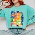 Broken Crayons Still Color Cat Teacher Comfort Colors Sweatshirt Chalky Mint Broken Crayons Still Color Cat Teacher Comfort Colors Sweatshirt Chalky Mint