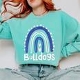 Bulldogs School Mascot Rainbow Teacher Lover Comfort Colors Sweatshirt Chalky Mint Bulldogs School Mascot Rainbow Teacher Lover Comfort Colors Sweatshirt Chalky Mint
