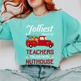 Bunch Of Teachers This Side Of The Nuthouse Xmas Comfort Colors Sweatshirt Chalky Mint Bunch Of Teachers This Side Of The Nuthouse Xmas Comfort Colors Sweatshirt Chalky Mint