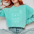 Calculator Costume Halloween Math Teacher Nerd For Men Women Comfort Colors Sweatshirt Chalky Mint Calculator Costume Halloween Math Teacher Nerd For Men Women Comfort Colors Sweatshirt Chalky Mint
