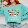 All Is Calm Xmas Kindergarten Christmas Season Teacher Comfort Colors Sweatshirt Chalky Mint