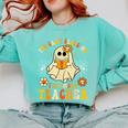 You Can't Scare Me I'm A Math Teacher Halloween Ghost Comfort Colors Sweatshirt Chalky Mint