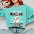 You Can't Scare Me I'm A Teacher Halloween Costume Comfort Colors Sweatshirt Chalky Mint