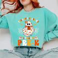 You Cant Scare Me I Teach Pre-K Teacher Halloween Comfort Colors Sweatshirt Chalky Mint