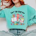 Can't Talk Right Now Doing Teacher Stuff Teacher Stuff Comfort Colors Sweatshirt Chalky Mint