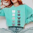 Cat Themed Artist Value Scale Educational Art Teacher Comfort Colors Sweatshirt Chalky Mint