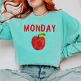 Caterpillar Friday Fruit Kindergarten Teacher Men Women Kids Comfort Colors Sweatshirt Chalky Mint Caterpillar Friday Fruit Kindergarten Teacher Men Women Kids Comfort Colors Sweatshirt Chalky Mint