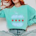 Chicago Flag Teacher School Cute Comfort Colors Sweatshirt Chalky Mint Chicago Flag Teacher School Cute Comfort Colors Sweatshirt Chalky Mint