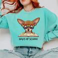 Chihuahua 100 Days Of School Rainbow Glasses Teacher Comfort Colors Sweatshirt Chalky Mint Chihuahua 100 Days Of School Rainbow Glasses Teacher Comfort Colors Sweatshirt Chalky Mint