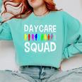 Childcare Daycare Squad Daycare Teacher Men Women Comfort Colors Sweatshirt Chalky Mint