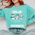 Chillin' With My Preschool Snowmies Teacher Christmas Men Women Kids Comfort Colors Sweatshirt Chalky Mint Chillin' With My Preschool Snowmies Teacher Christmas Men Women Kids Comfort Colors Sweatshirt Chalky Mint
