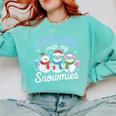 Chillin With My Snowmie Women Christmas Snowman Teacher Snow Comfort Colors Sweatshirt Chalky Mint Chillin With My Snowmie Women Christmas Snowman Teacher Snow Comfort Colors Sweatshirt Chalky Mint