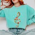 Christmas Musical Note Music Lover Teacher Sing Carols Jesus Comfort Colors Sweatshirt Chalky Mint