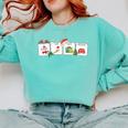 Christmas Santa Special Education SPED Teacher Xmas PJ Comfort Colors Sweatshirt Chalky Mint