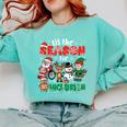 Christmas Sped Teacher Tis The Season For Inclusion Women Comfort Colors Sweatshirt Chalky Mint