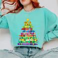Christmas Tree Made Of Crayons School Teacher Life Student Comfort Colors Sweatshirt Chalky Mint Christmas Tree Made Of Crayons School Teacher Life Student Comfort Colors Sweatshirt Chalky Mint