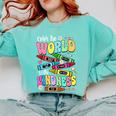 Color The World With Kindness Teacher Back To School Comfort Colors Sweatshirt Chalky Mint Color The World With Kindness Teacher Back To School Comfort Colors Sweatshirt Chalky Mint