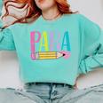 Colorful PARA Teacher Paraprofessional Cute Pencil Comfort Colors Sweatshirt Chalky Mint Colorful PARA Teacher Paraprofessional Cute Pencil Comfort Colors Sweatshirt Chalky Mint